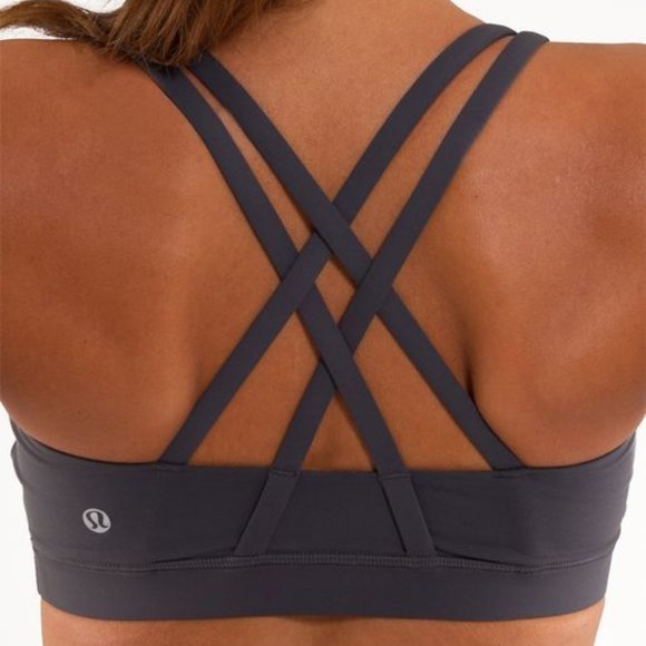 lululemon athletica Other - Lululemon Athletica Energy Bra Coal Cross Back